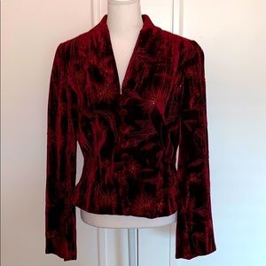 Stunning Carmen Marc Valvo Velvet Evening Jacket
